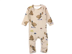 Name It night suit plaza taupe print
